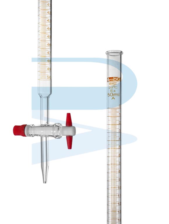 Burette, PTFE stopcock, Class A, HmbG (10ml 25ml 50ml)