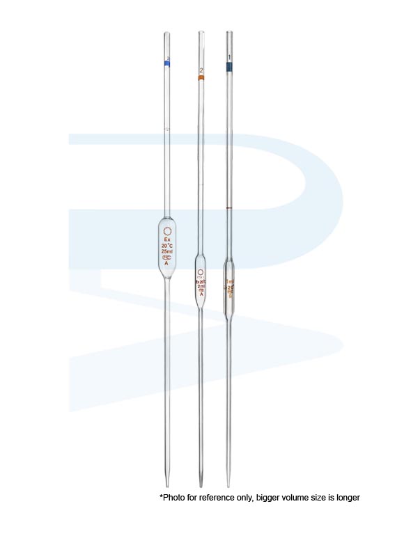 Volumetric Pipette, Class B, Colour-Coded, Cn