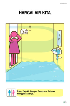  Peraturan Di Tandas (set of 8) - Progressive Scientific Sdn. Bhd. Illustration 