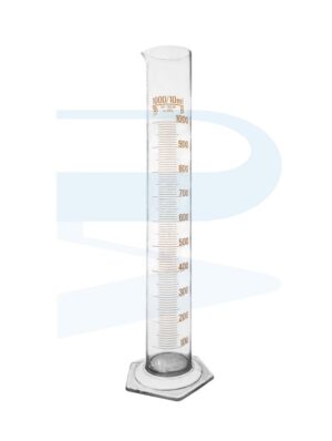 Measuring Cylinder, Amber Scale, Hexagonal Base, Germany