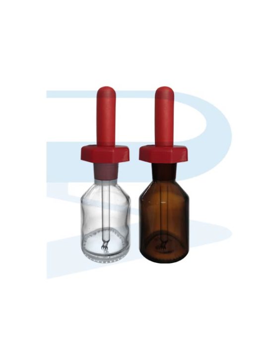 Bouteille Compte-gouttes En Verre Ambré 60ml - Avec Bouchon Et Pipette | Pour Huiles Essentielles, Teintures, Laboratoire