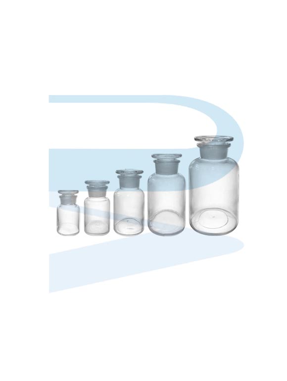 Reagent bottle Clear Wide Mouth c/w glass stopper