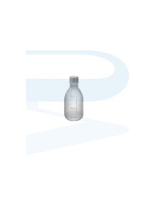 P0185_Bottle-nn-PP-white-cap-100ml Bottle Narrow Neck PP, w/Screw cap, w/Graduation
