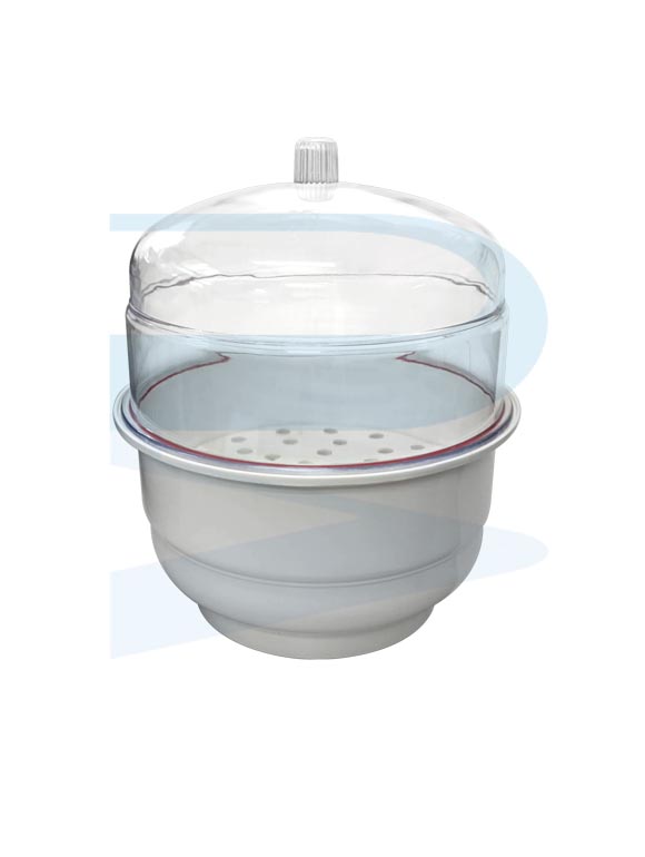PolyLab 150mm Vacuum Desiccator – Polypropylene, Fully Autoclavable, For Lab Use