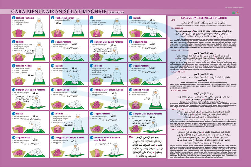 Cara Menunaikan Solat Maghrib (perempuan) Progressive Scientific Sdn