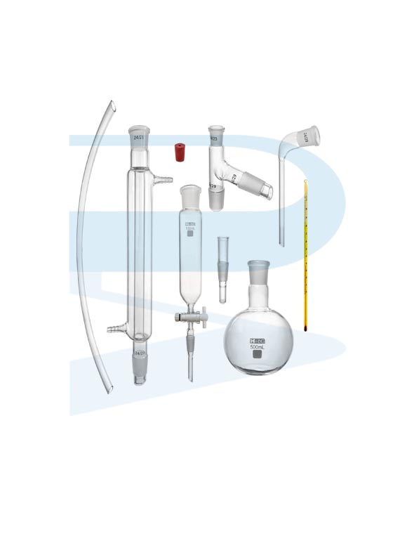 Distillation Apparatus - Chemistry Set for Form 1,2,3, set of 9