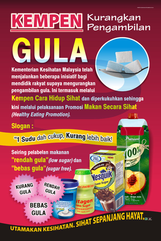 Kempen Kurangkan Pengambilan Gula