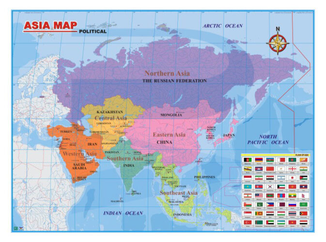 Asia Map (Political) - Progressive Scientific Sdn. Bhd.
