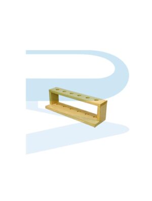 Test Tube Rack, Wooden, Ø15mm x 6 holes, without drying pins, Economy