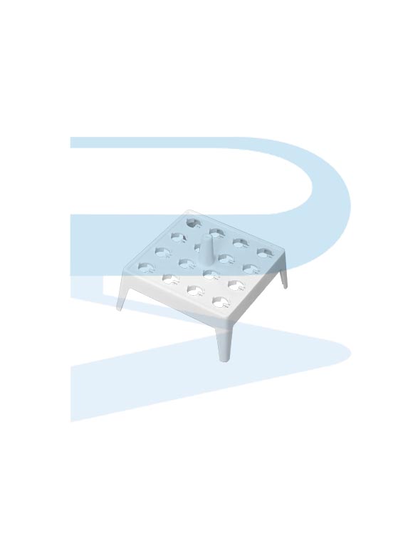 A4346_Rack-Centrifuge-Tube-Micro-Floating-Rectangular--PP Micro Centrifuge Tube Floating Rack, PP, 4x4 places, for 1.5ml microtube