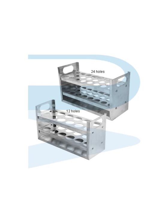 Test Tube Rack, Aluminium, Ø16/Ø18/Ø25/Ø26mm - Progressive Scientific ...