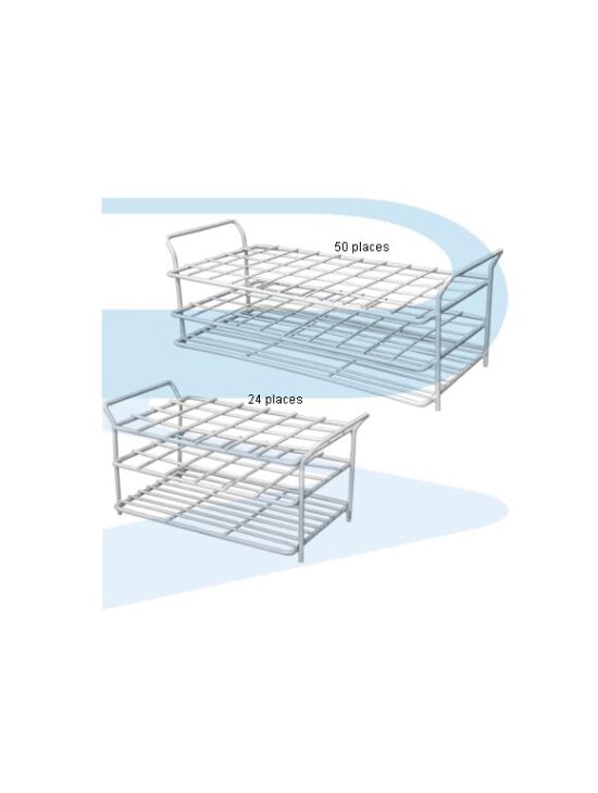 Test Tube Rack, Epoxy Wire, White, Ø18/Ø20/Ø26mm - Progressive ...