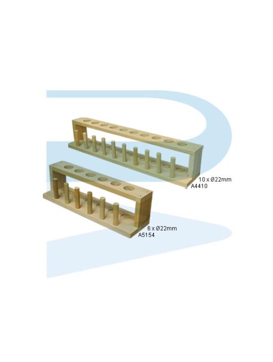 Test Tube Rack, Wooden, Ø22mm, Economy (6 holes/ 10 holes ...