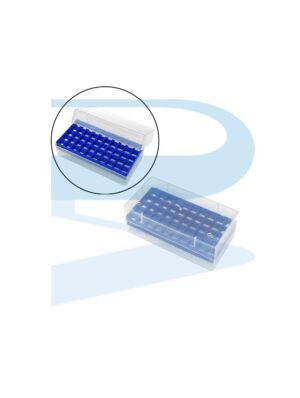 P0337-Rack-Cryovial-Tubes-2ml-50-places-separated-Cover-PP Cryovial Tube Rack 2ml, 50 places, PP