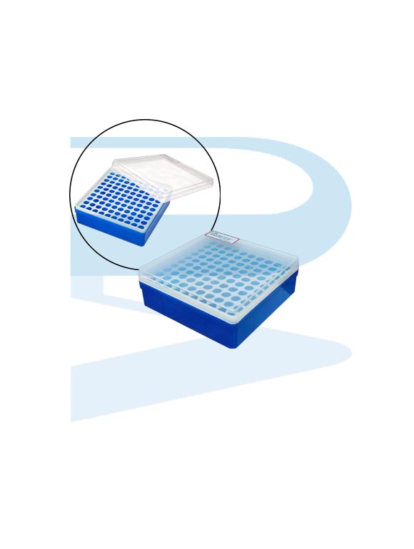 P0392_Rack-Micro-Centrifuge-Tube-100-places-w-Cover-PP Micro Centrifuge Tube Rack, PP, 100 places, for 1.5ml tubes