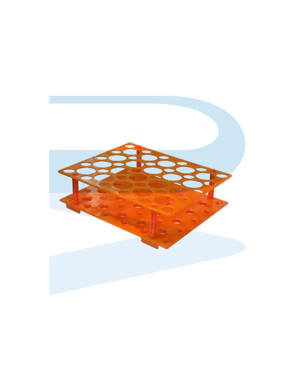 P0456_Rack-Centrifuge-Tube-15ml-50ml-D17mm30H-D28mm20H-ABS Centrifuge Tube Rack, PP, Ø17mm & Ø28mm, 30+20places, For 15ml/50ml tubes