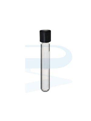 G1551_Test-Tube-w-Screw-cap-Silicone-Liner-Round Bottom-16x100mm Test Tube w/Screw cap & Silicone Liner , Round Bottom, Boro3.3, CN (16x100mm)