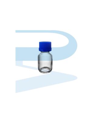 Lab Bottle, Soda Glass, Blue Cap GL32, w/out Graduation