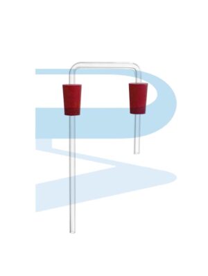 Connection Tube U shape, Glass with 2x13mm Rubber Stoppers (Delivery Tube)