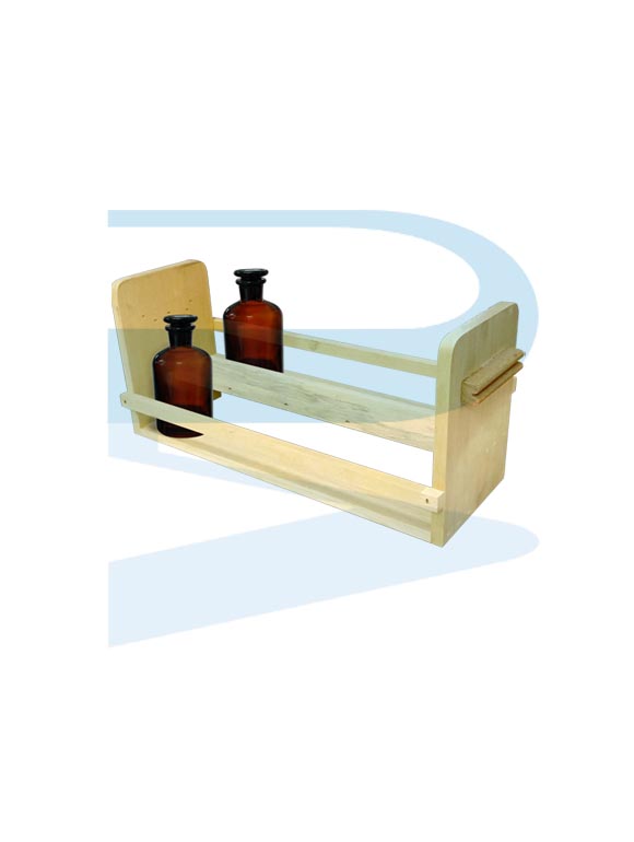 Reagent Bottle Rack, Double Layer (10 x 250ml), Wooden