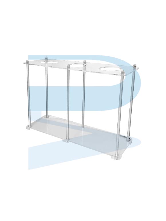 Sedimentation Cone stand, 3 places, Acrylic